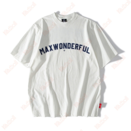simple letter pattern white t shirts